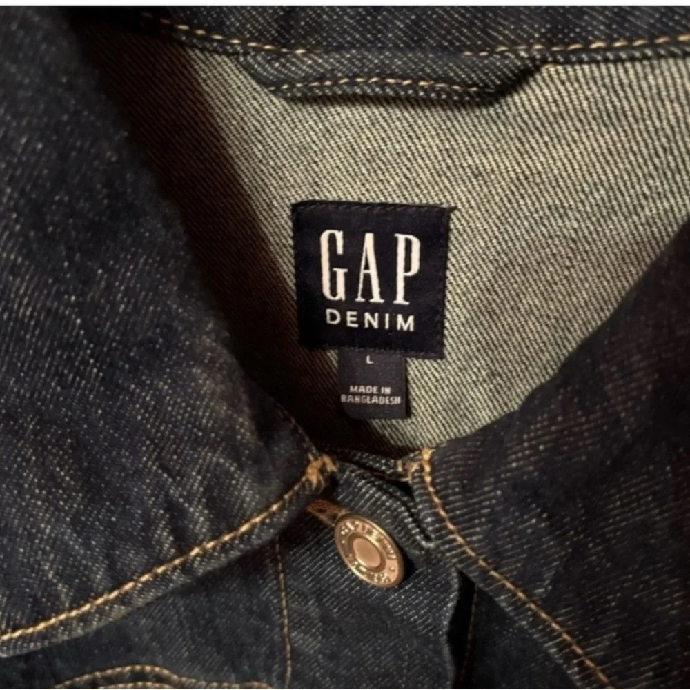 Gap Y2K Sequin satellite Out of world L jacket art wine festival  1 Of Gap Denim